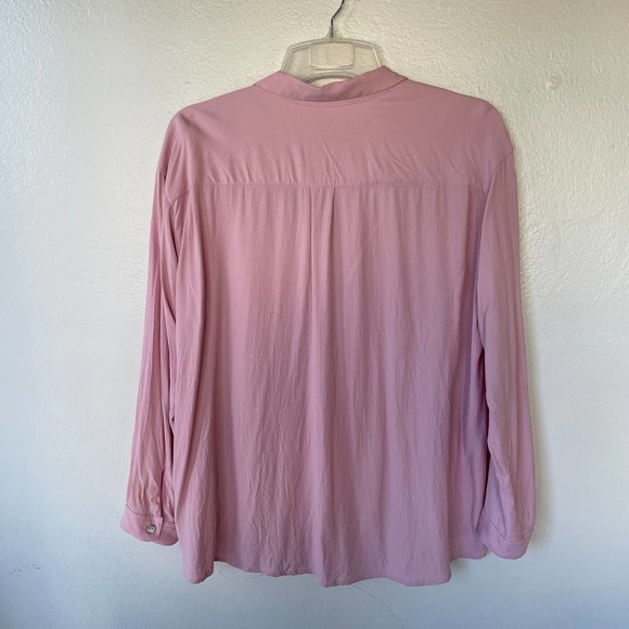 J.Jill Buttondown pink blouse size L Oversized - Picture 5 of 9